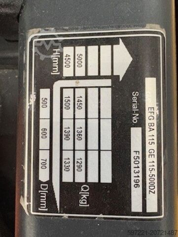 Elektrisch – 3 Räder Jungheinrich EFG BA 115 Baujar 12.2024 Triplex 371 Stunden