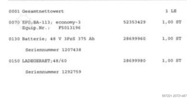 Elektrisch – 3 Räder Jungheinrich EFG BA 115 Baujar 12.2024 Triplex 371 Stunden