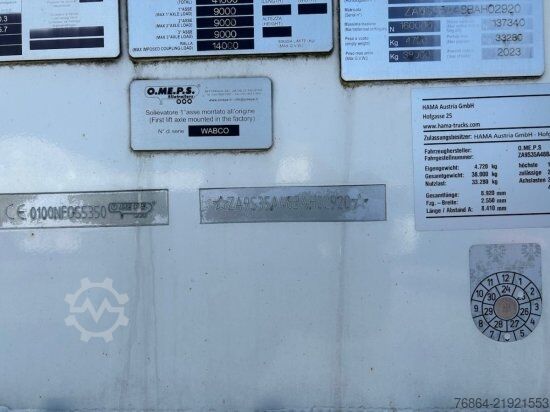 Silo semitrailer  O.M.E.P.S CM35, SILOAUFLIEGER, SAUG-DRUCK,  ALUFELGEN, LIFTACHSE