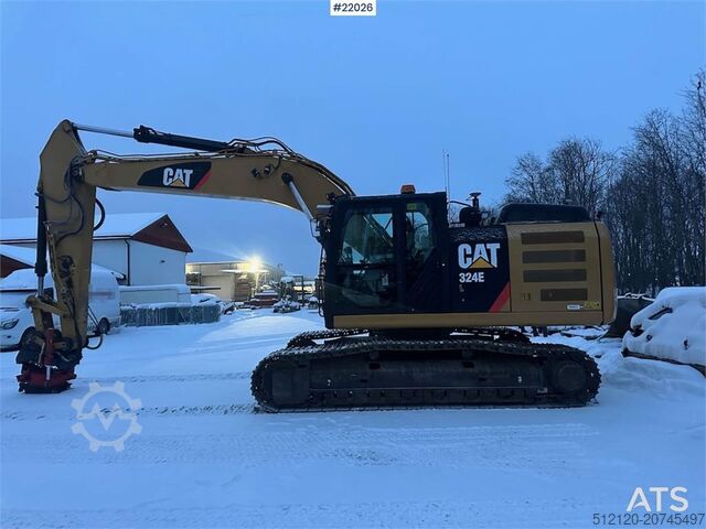 Raupenbagger Caterpillar 324E excavator with/ GPS and grading bucket. WATCH