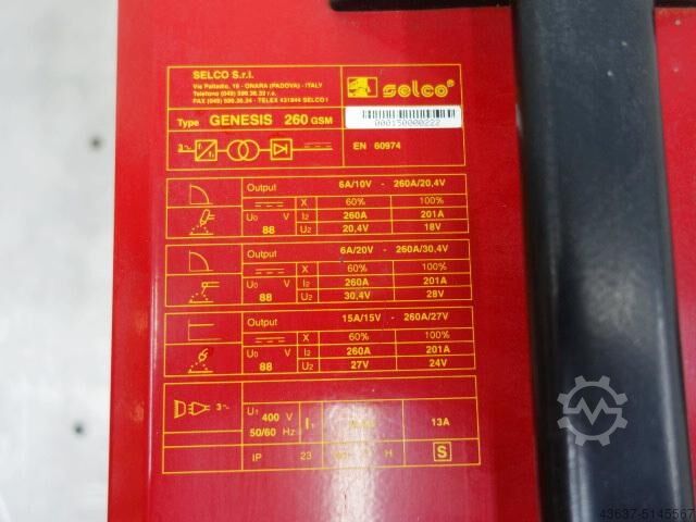 Welding power source SELCO Genesis 260GSM