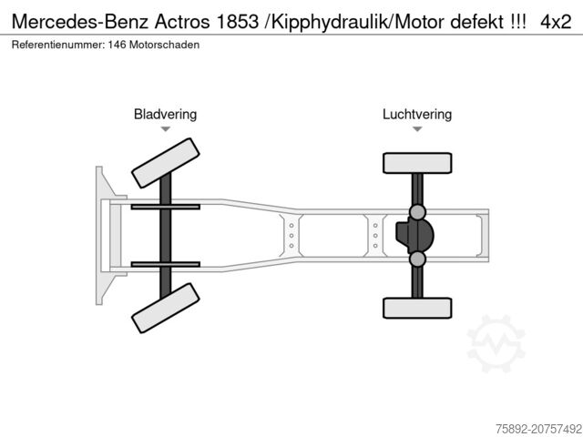Standard-SZM Mercedes-Benz Actros 1853 /Kipphydraulik/Motor defekt !!!