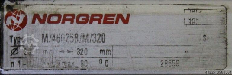 Linear actuator stroke length 320 mm Norgren M/46025B/M/320