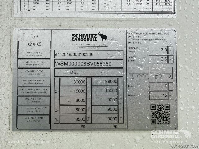 Kühlauflieger Schmitz Cargobull Tiefkühler Standard Doppelstock Trennwand