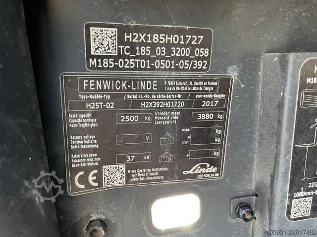 LPG Forklifts Linde H25T-02