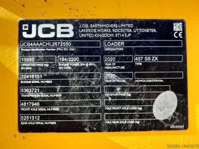 Wheel loader JCB 457ZX