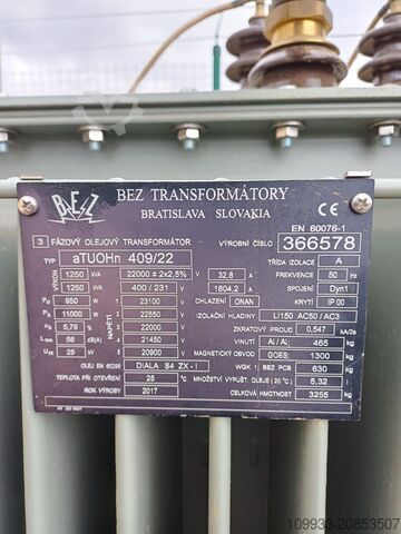 Transformator BEZ 1250kVA 22/0,4kV