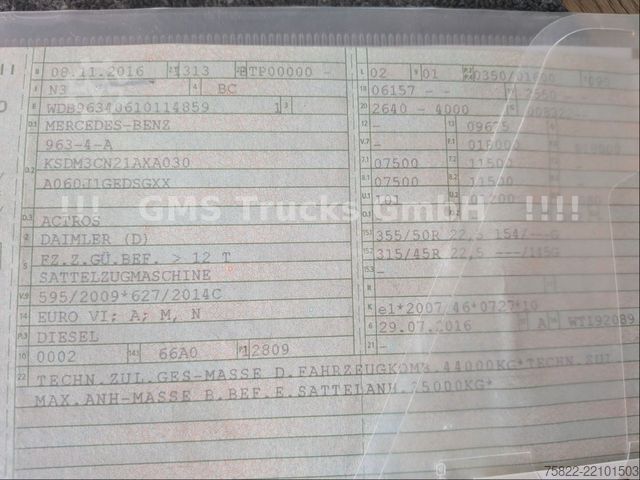 Volumen SZM MERCEDES-BENZ Actros 1848 / Retarder / Park Cool / German