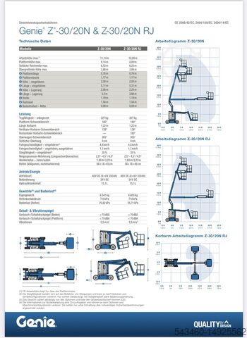 Genie Z30/20NRJ Elektro-Gelenkteleskop-Arbeitsbühne Genie Z-30/20 NRJ