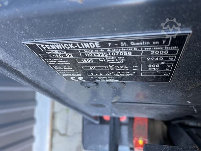 Electric 3-wheel forklift Linde E16C-02