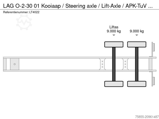 Curtain sided LAG Kooiaap / Steering axle / Lift-Axle /...