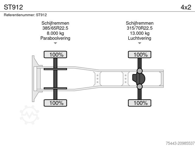Standard-SZM DAF XG 480 FT - ST912 TraXon – MX Engine brake – lu...