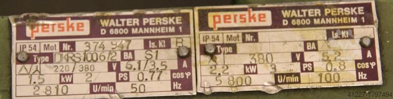 Milling motor for edge processing machines Perske DKRS1006/2