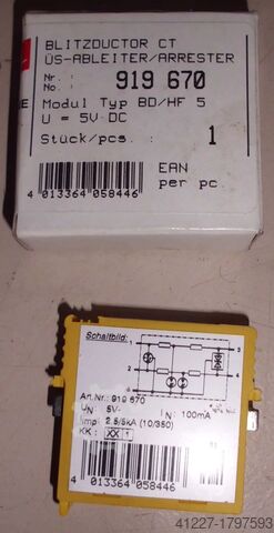 Combined surge arrester module Dehn Verschiedene Typen
