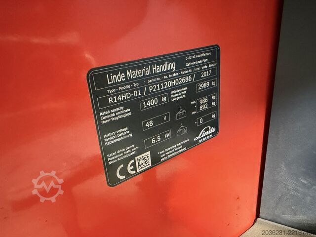 Schubmaststapler Linde R14HD-01