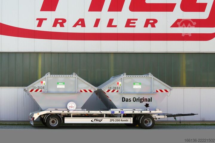 Trailer for Roll-Off Containers Fliegl Kombianhänger ZPS 200 K-Jumbo-Z