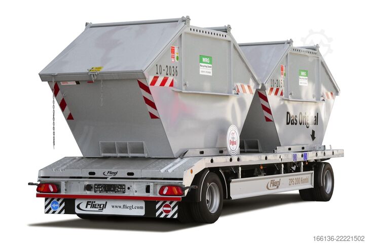 Trailer for Roll-Off Containers Fliegl Kombianhänger ZPS 200 K-Jumbo-Z