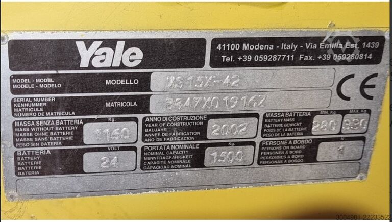 STOCCATORE ELETTRICO Yale MS 15X-42