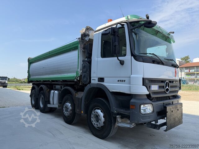 Tipper truck Mercedes-Benz Actros 4151K V8 KIPPER 8x4 Euro5 40Ton