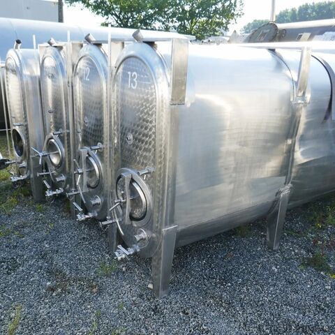 2500 liter oval storage tank made of V2A stainless steel  9657