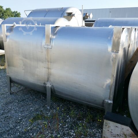 2500 liter oval storage tank made of V2A stainless steel  9657