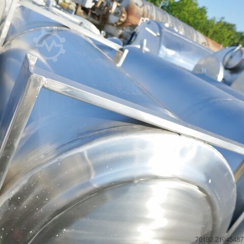 2500 liter oval storage tank made of V2A stainless steel  9657