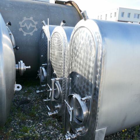 2500 liter oval storage tank made of V2A stainless steel  9657