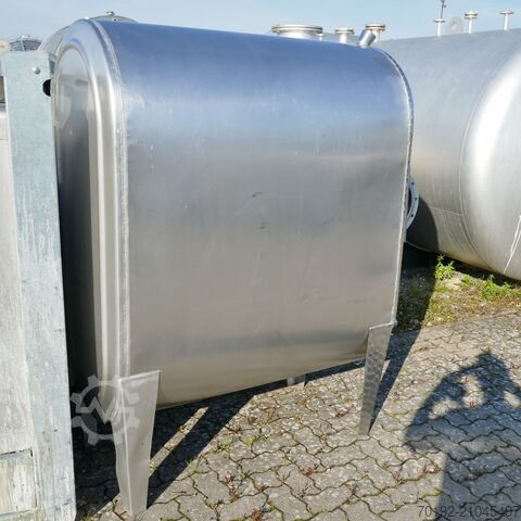 1200 liter oval tank made of V2A stainless steel 9655