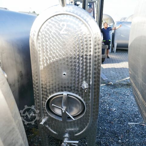 1200 liter oval tank made of V2A stainless steel  9655