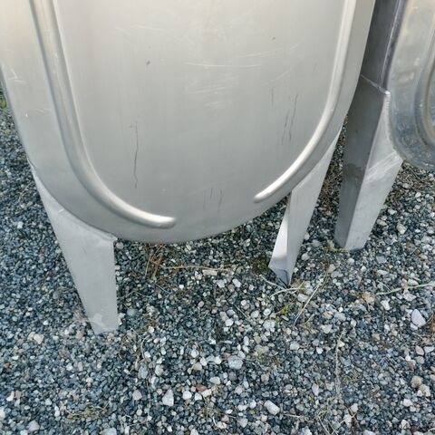 1200 liter oval tank made of V2A stainless steel 9655