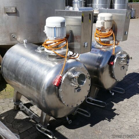 500 Liter fahrbarer Behälter aus V2A mit Propellerrührwerk  9595