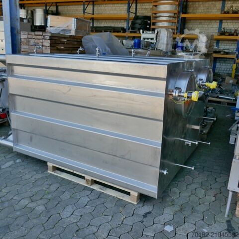 2000 litre rectangular tank made of V2A stainless steel  9592