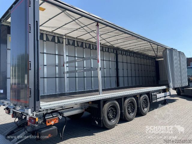 Open semitrailer with tarp Schmitz Cargobull Curtainsider Standard Ladebordwand Getränke