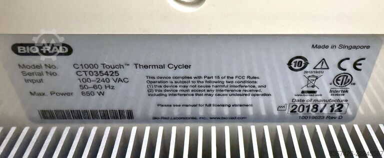 Thermal Cycler Bio-Rad C1000 Touch