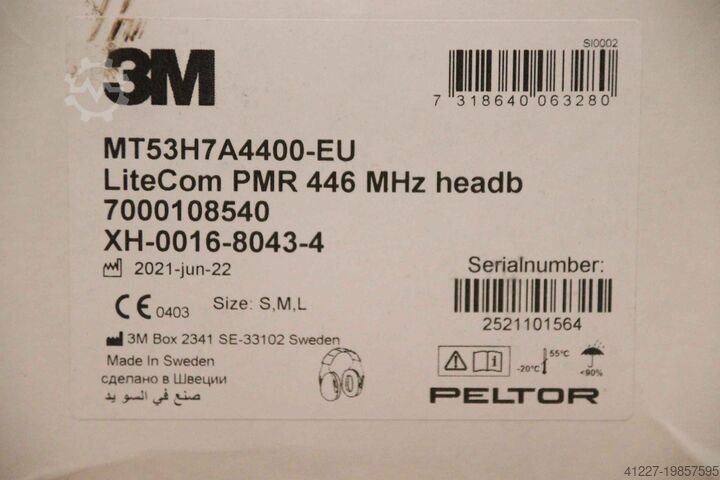 Hearing protection with radio 3M Peltor MT53H7A4400-EU LiteCom PMR446