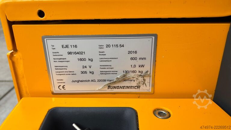 Handhubwagen (Palletwagen) 2016 Jungheinrich EJE 116