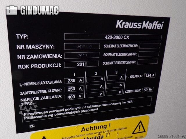 Krauss Maffei 420-3000 CX KraussMaffei 420-3000 CX