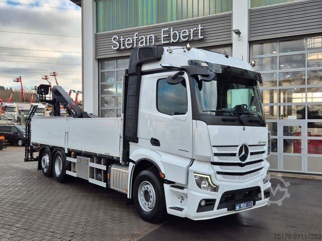 Plattformanhänger Mercedes-Benz Actros 2545 L 6x2 Hiab L-HIPRO 235 DLS-3