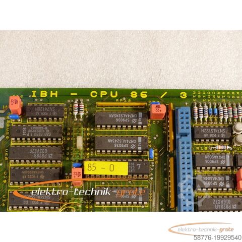 Component Siemens IBH - CPU 86/3 H1.1.034 L2 Z.-Nr. 0398 E Stand 00 gebraucht guter Erhaltungszustand