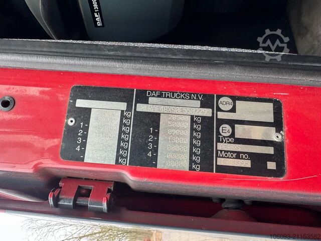 Fahrgestell mit Fahrerhaus DAF XF 95.380 Euro 3 Handgeschakeld