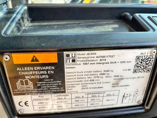 Gabelstapler Hyster J 2.5 XN 2500 kg E- heftruck