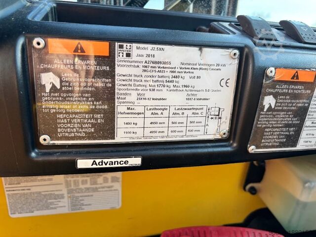 Gabelstapler Hyster J 2.5 XN 2500kg E- Heftruck Triplo