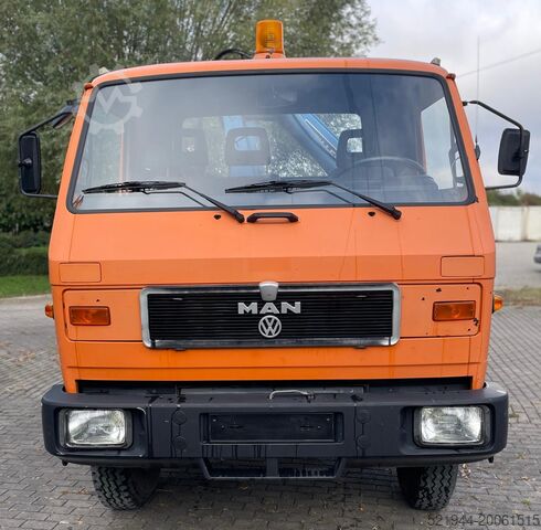 Mobile crane truck MAN LT 8.150 Kran Kipper Allrad