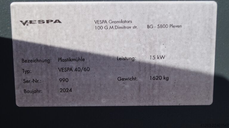 Single-shaft shredder VESPA 40/60 VGA