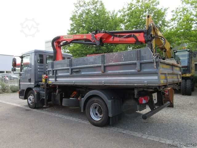 Tipper truck man TGL 12.220 4x2 BB,Palfinger PK8501,Schrottspinne