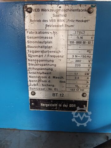 Tischbohrmaschine WMW Saalfeld BT 12