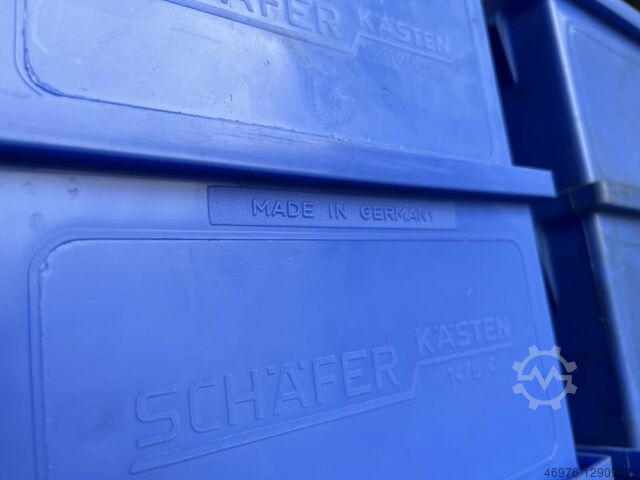 Stacking transport box stacking box crate SSI Schäfer 14/6-4 / 56 Stck./ blau Kostenloser Versand - deutschlandweit -