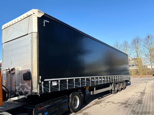 Open semitrailer with tarp SCHMITZ CARGOBULL Mega XL, lifting/sliding roof, neue Plane