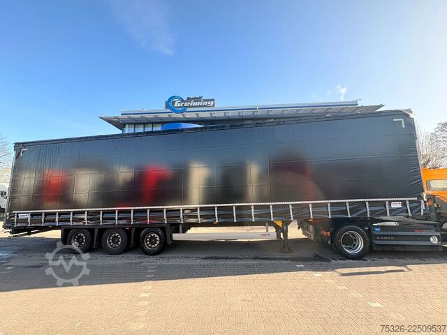 Open semitrailer with tarp SCHMITZ CARGOBULL Mega XL, lifting/sliding roof, neue Plane