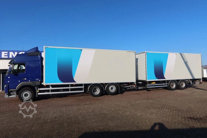 Box body Volvo FM 420 6x2 Bak + Dhollandia klep 1500 kg + Aanh...